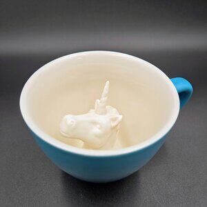 Creature Cups Unicorn Magic Blue Coffee Tea Mug White Read